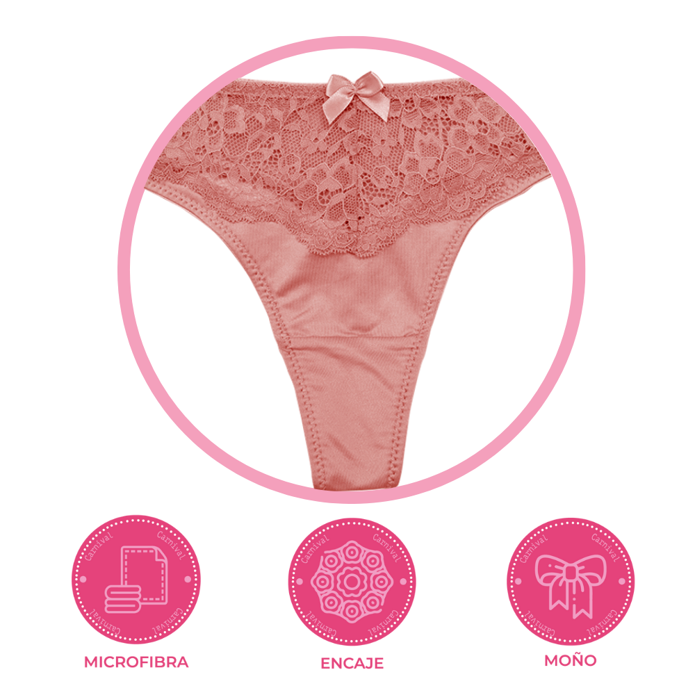 Tanga coordinable con detalles de encaje 64516 Carnival Carnival