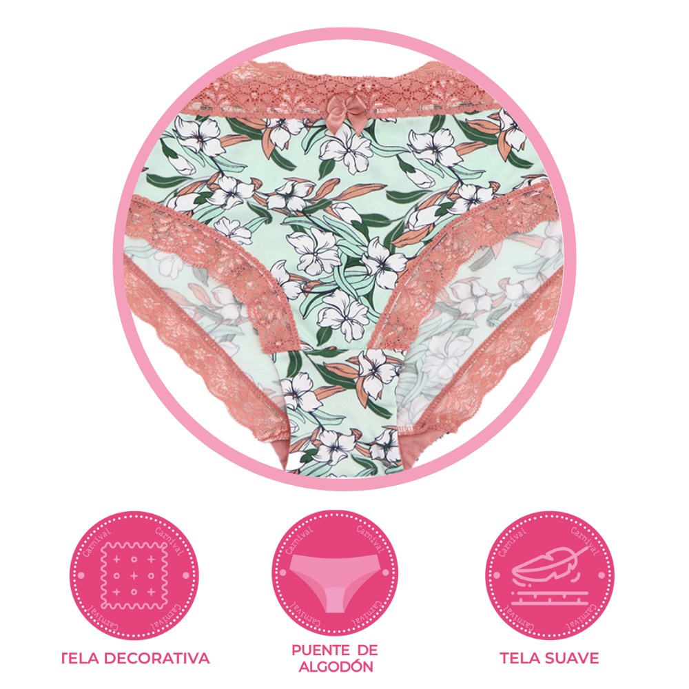Panty coordinable de corte hipster con detalles de encaje 74517 Carnival Carnival