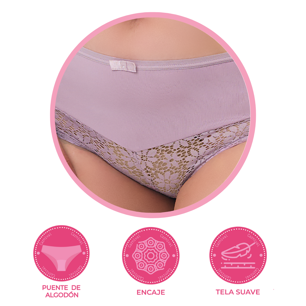 Panty coordinable de talla extra con puente de algodón 74572 Lady Carnival