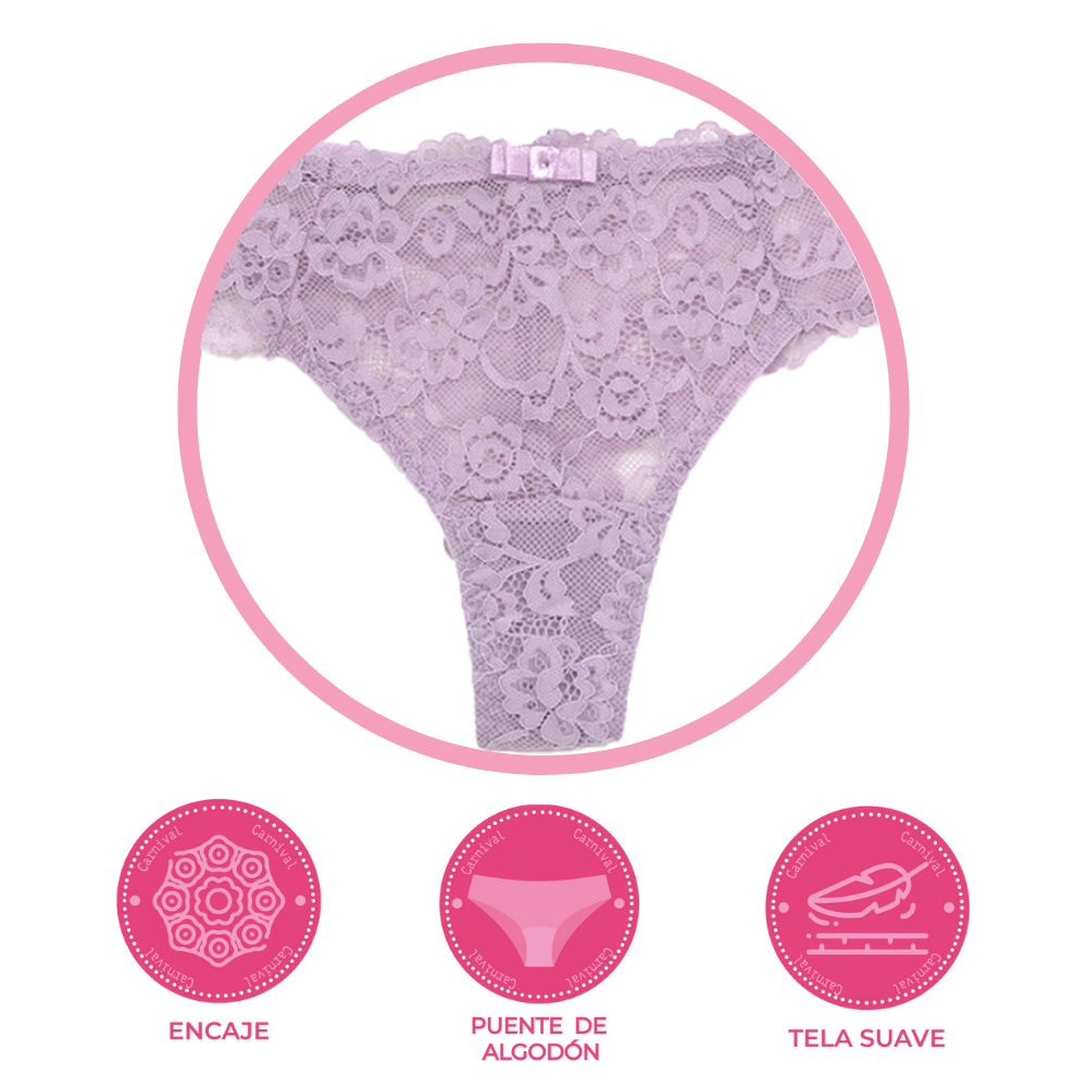 Tanga coordinable con detalles de encaje 74576 Lady Carnival Carnival