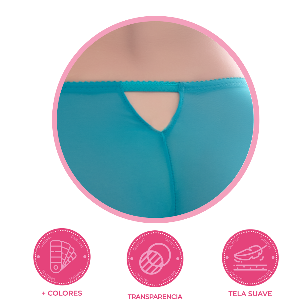 Panty coordinable corte hipster de encaje verde 74599 Lady Carnival Carnival