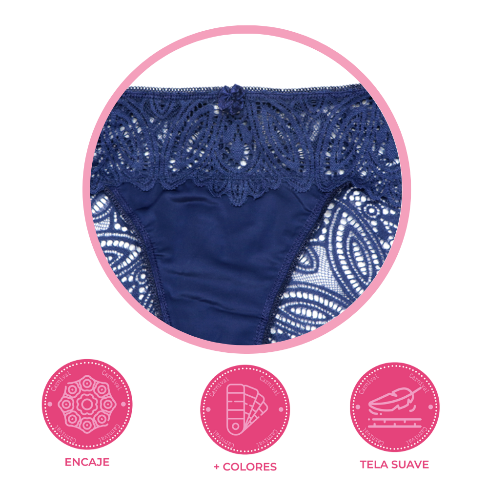 Panty coordinable corte hipster con encaje 74600 Carnival Carnival