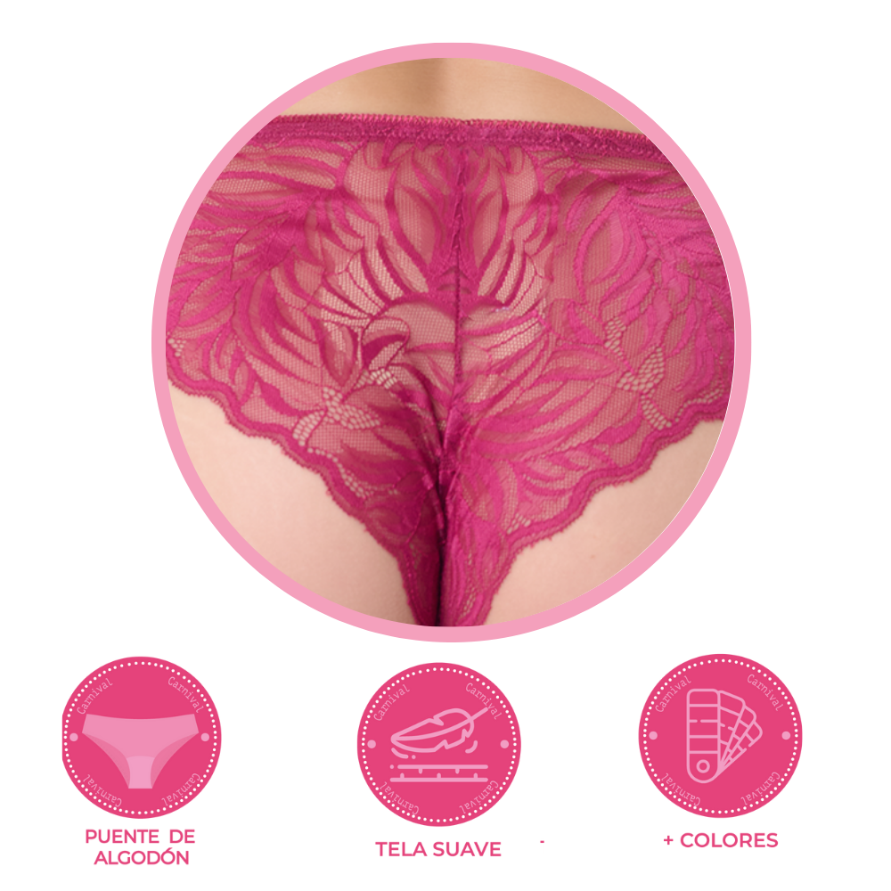 Panty coordinable con detalles de encaje 74601 Lady Carnival