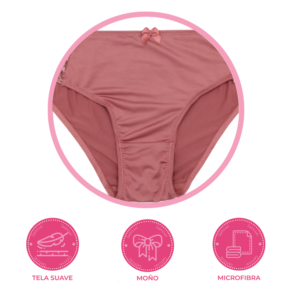 Panty coordinable corte hipster con detalles de encaje 74602 Carnival Carnival