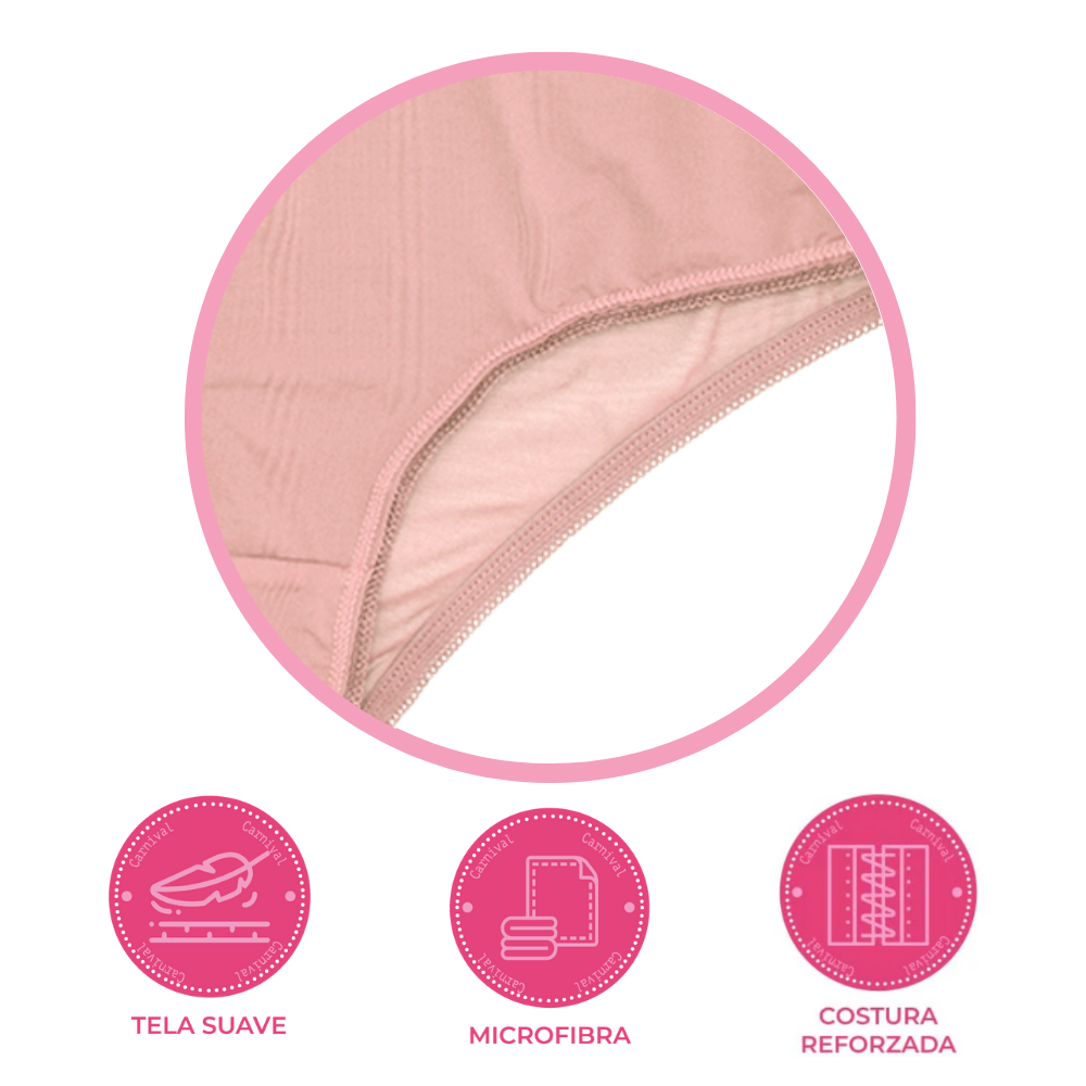 Panty coordinable cobertura completa rosa 74603 Carnival Carnival