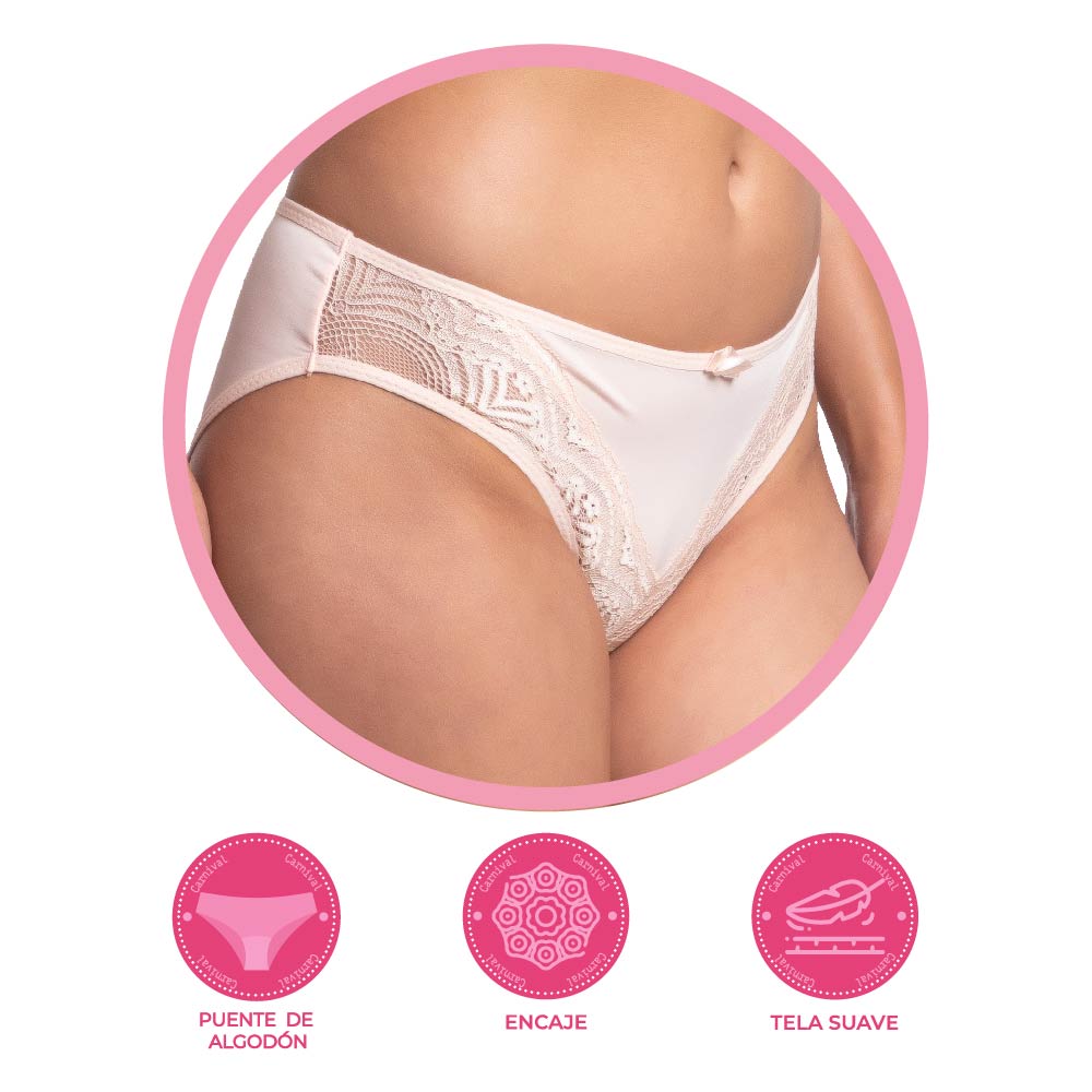 Panty nude coordinable con detalles de encaje 74615 Carnival Carnival