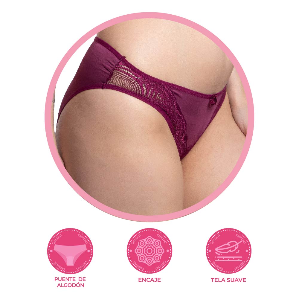 Panty uva coordinable con detalles de encaje 74615 Carnival Carnival