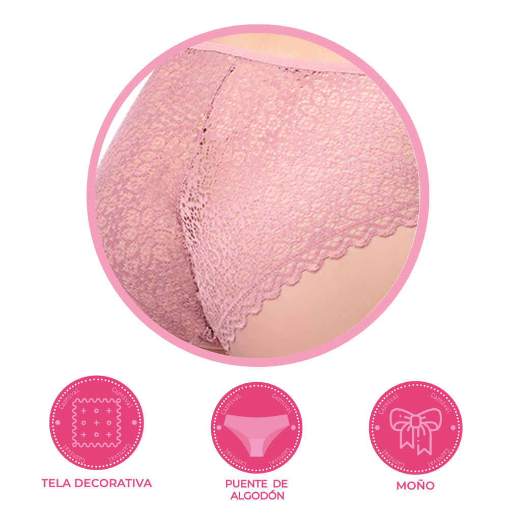 Panty coordinable hipster de encaje 74674 Lady Carnival Carnival