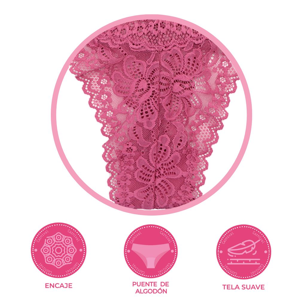 Tanga coordinable con detalles de encaje 74676 Lady Carnival Carnival