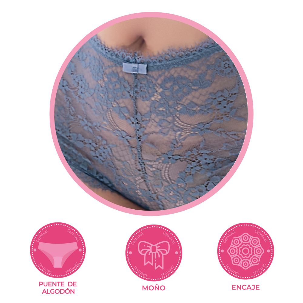 Bóxer coordinable  de talla extra con detalles de mesh  114723 Lady Carnival Carnival