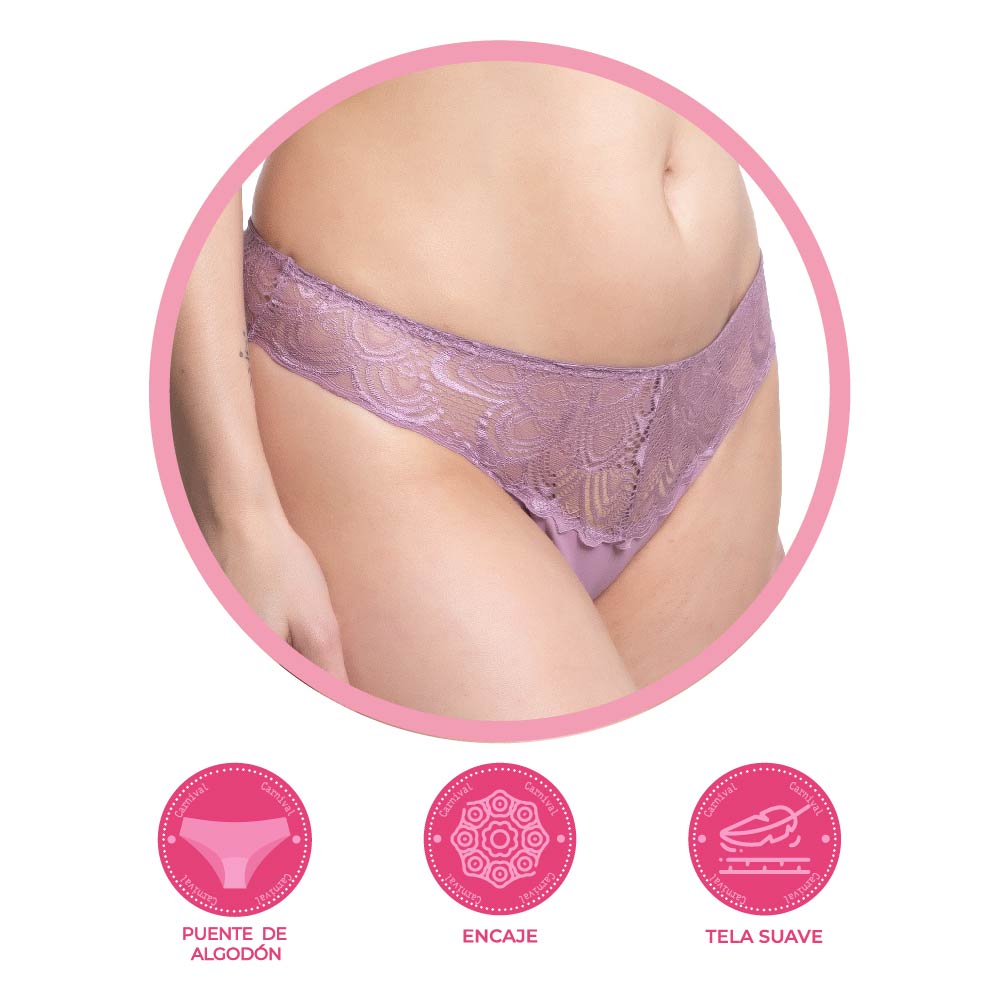 Panty coordinable con detalles de encaje 74805 Lady Carnival Carnival