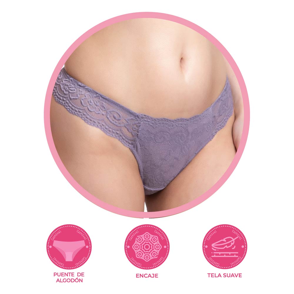 Tanga coordinable con encaje 74836 Lady Carnival Carnival