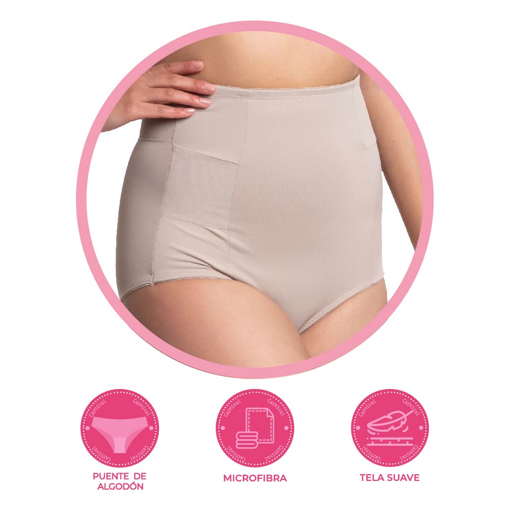Pantaleta beige con control abdominal 74871 Carnival Carnival
