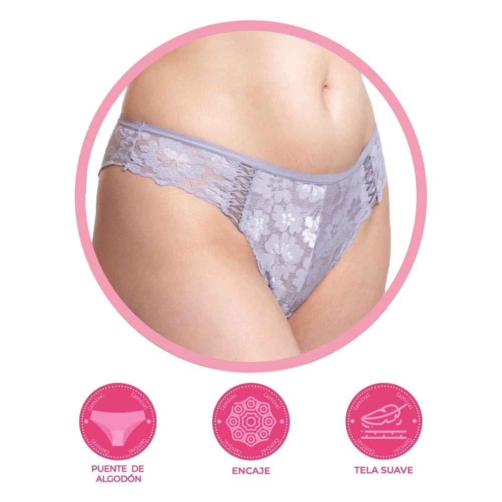 Panty coordinable con encaje floral 74879 Lady Carnival Carnival