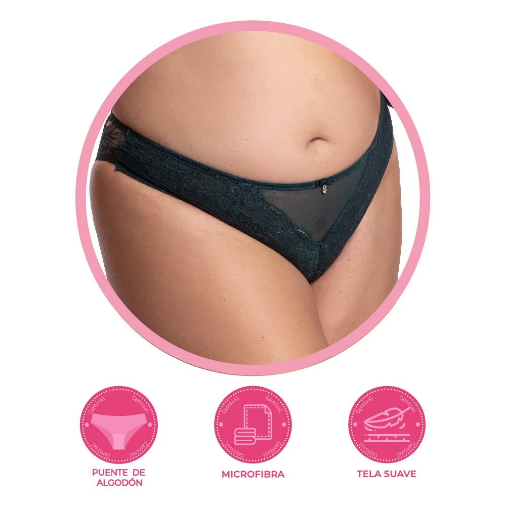 Panty coordinable talla extra con encaje 74936 Lady Carnival