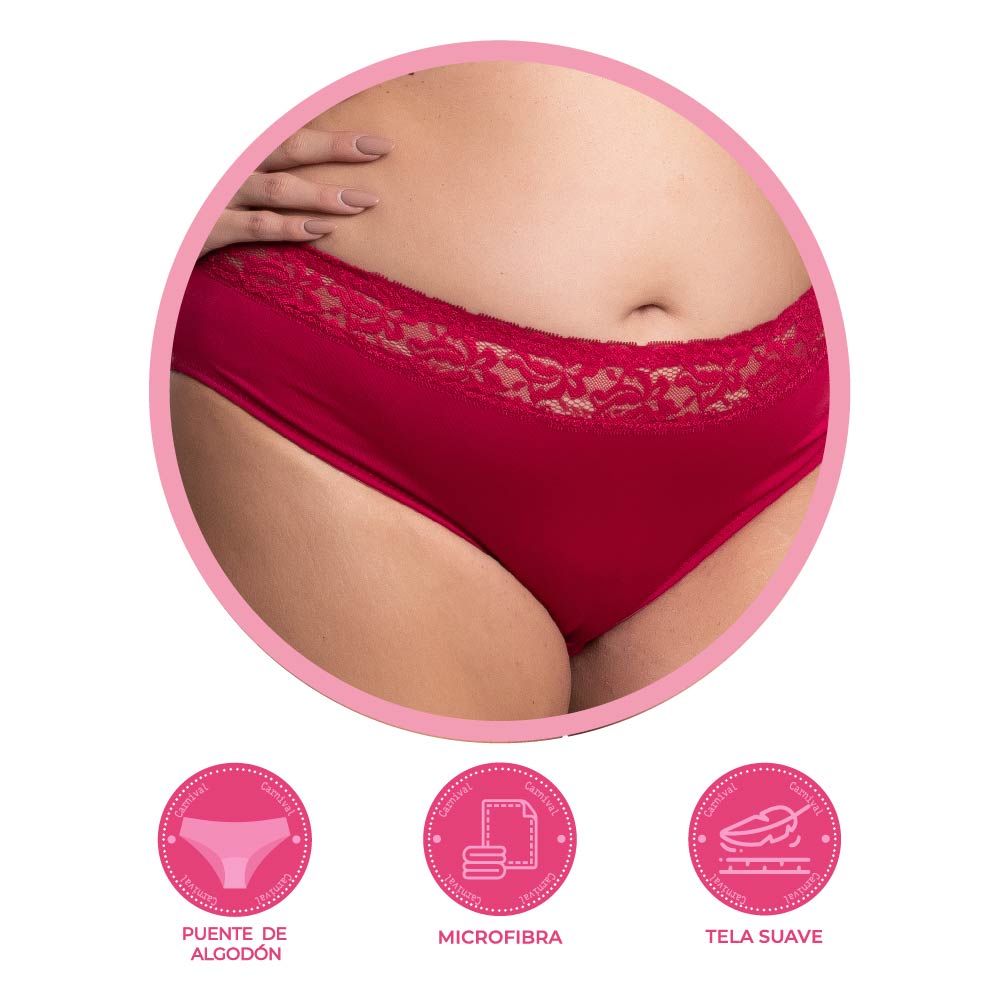Panty coordinable talla extra con detalle de encaje 74983 Lady Carnival Carnival