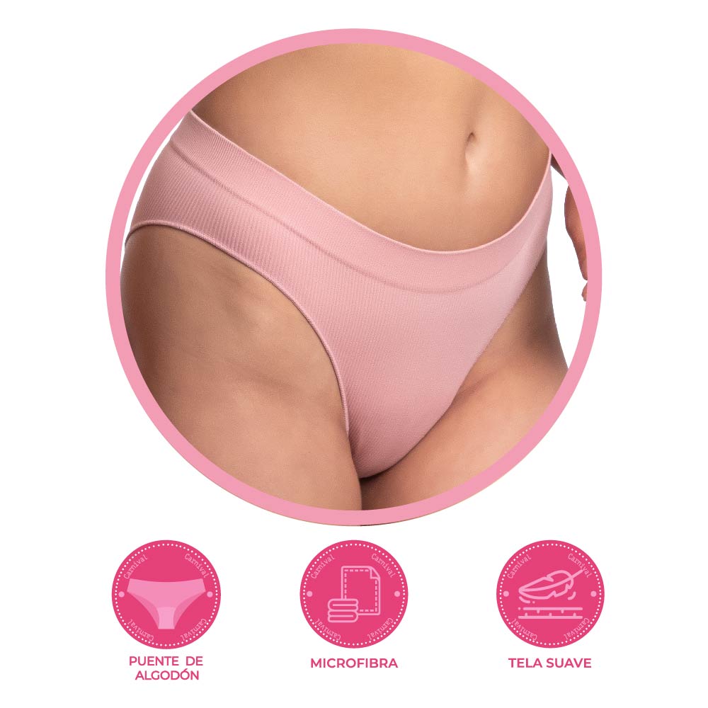 Calzón coordinable rosa seamless 75000 Carnival