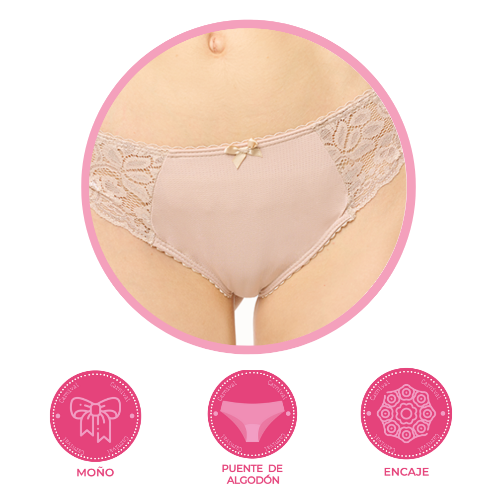 Panty básica con detalles de encaje 7535 Carnival