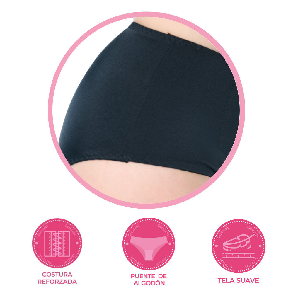 Panty básica con control abdominal negro 8842 Carnival. Carnival