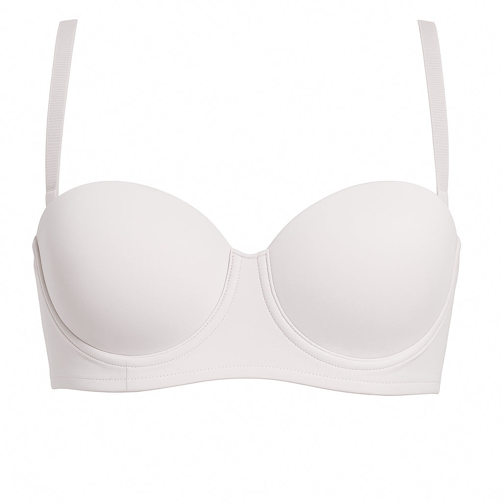 Brasier blanco con tirantes removibles y push up 21022 Carnival
