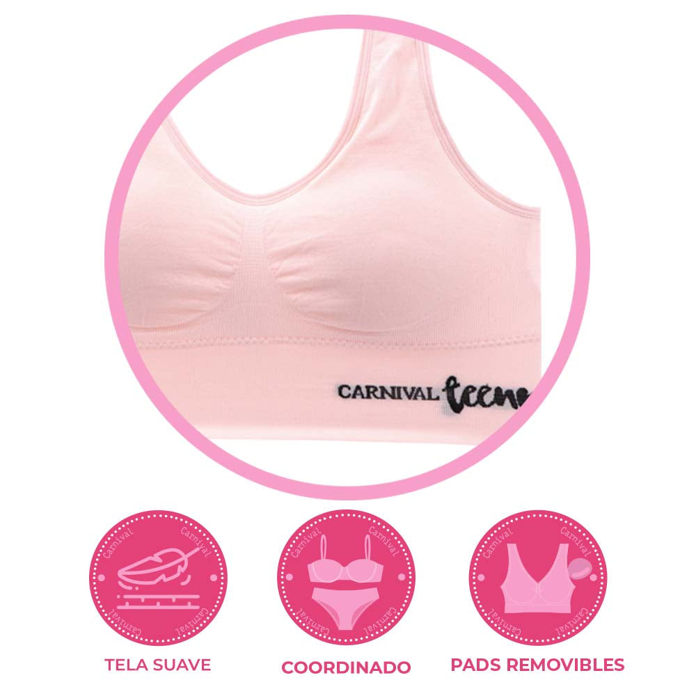 Coordinado rosa Seamless para Teens C4863-7863 Carnival Mayoristas