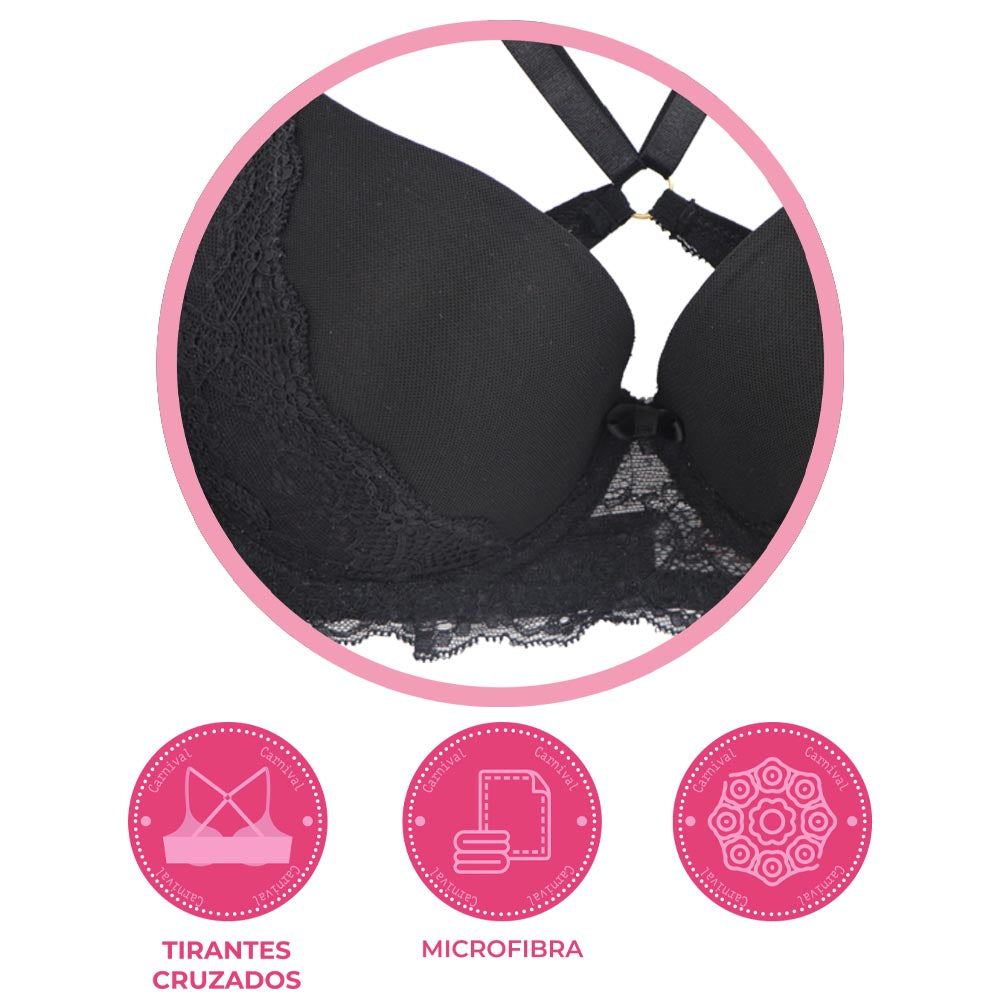 Brasier coordinable con encaje y espalda cruzada 23990 Carnival Carnival