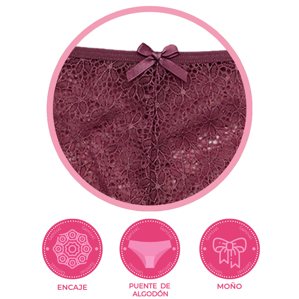 Pantie coordinable con encaje 74268 Carnival