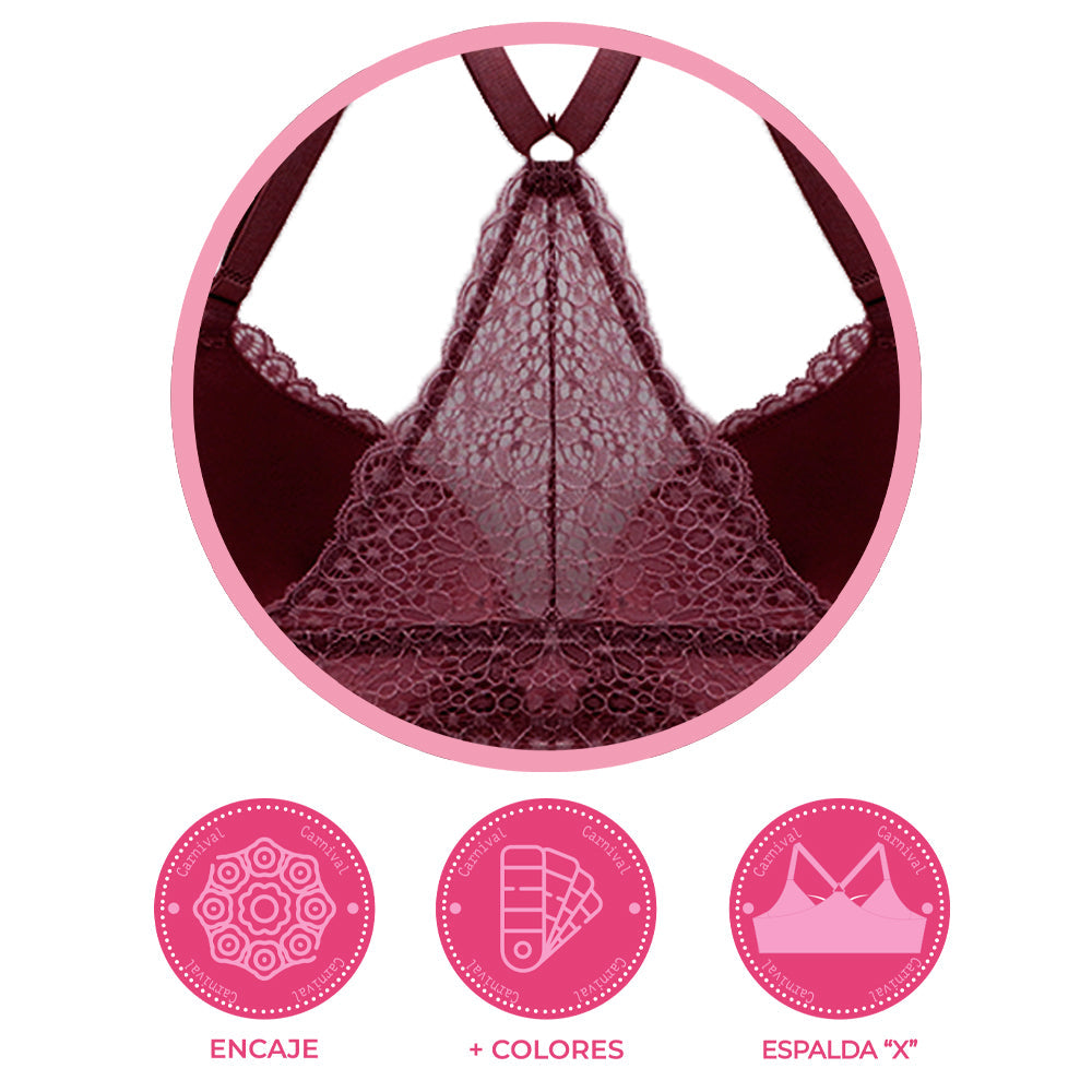 Brasier coordinable con broche al frente 24268 Carnival Carnival