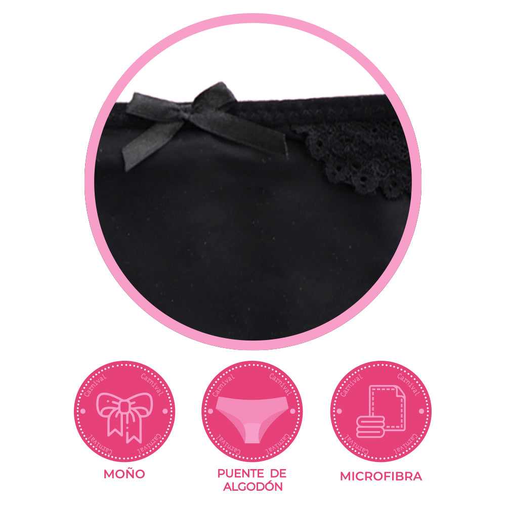 Panty básica con detalles de encaje 72895 Carnival