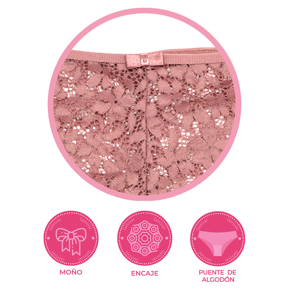 Pantie coordinable con detalles de encaje 74425 Lady Carnival
