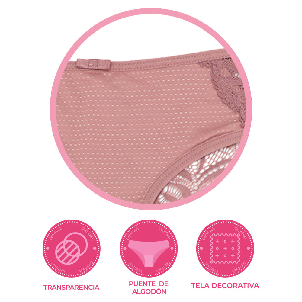 Pantie coordinable con encaje 74424 Lady Carnival Carnival