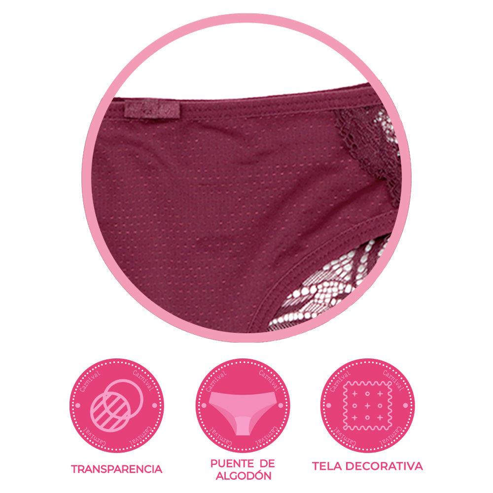 Pantie coordinable con encaje 74424 Lady Carnival Carnival