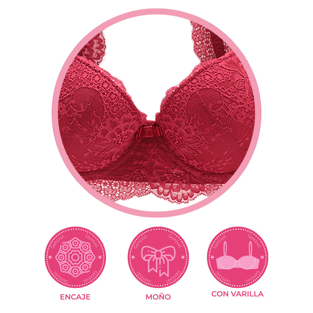 Brasier coordinable con detalles de encaje 24415 Lady Carnival Carnival
