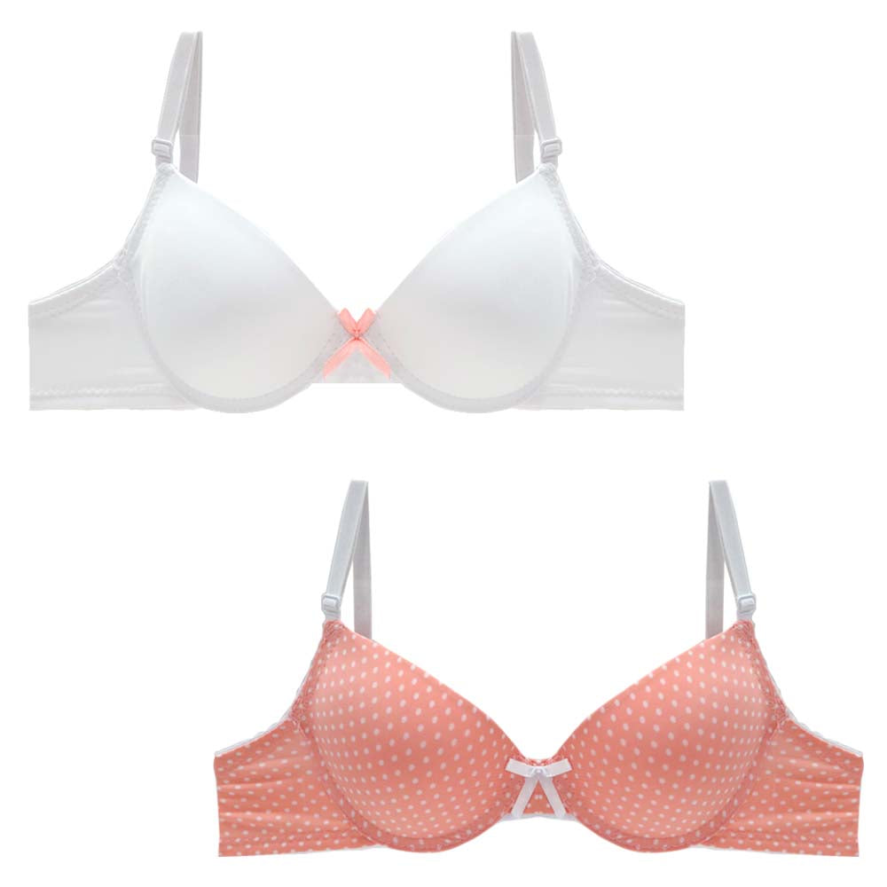 Set de 2 brasier teen con copa preformada y varilla 24194 Teens Carnival Lenceria