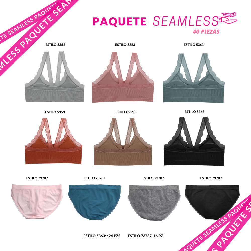 Paquete seamless con 40 piezas a precio de mayoreo PACK 002 SEAMLESS Carnival Carnival