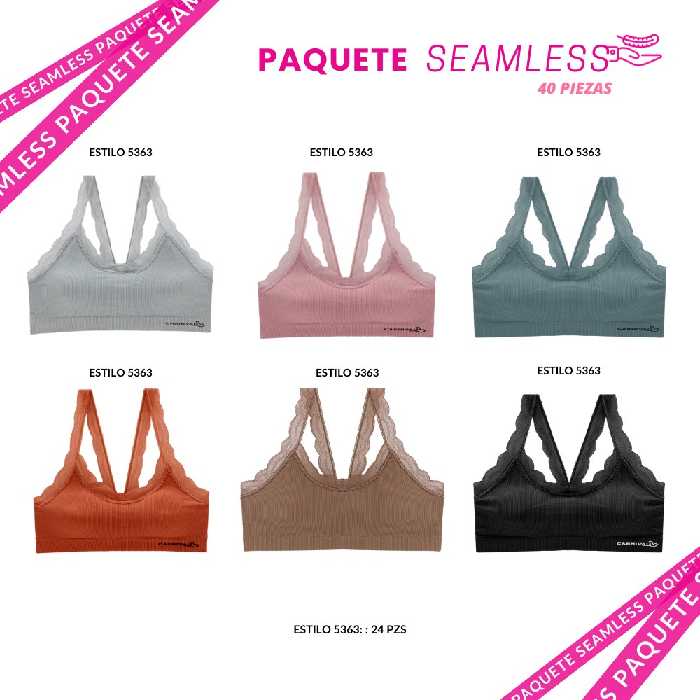 Paquete seamless con 40 piezas a precio de mayoreo PACK 002 SEAMLESS Carnival Carnival