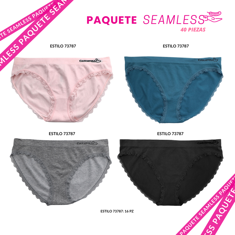 Paquete seamless con 40 piezas a precio de mayoreo PACK 002 SEAMLESS Carnival Carnival