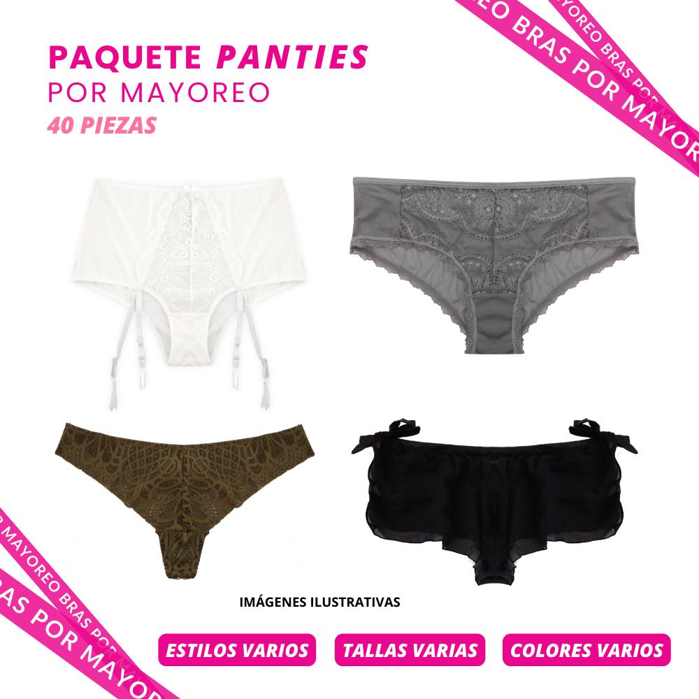 Paquete de 40 panties a precio de mayoreo PACK 007 PANTY MAYOREO Carnival Carnival