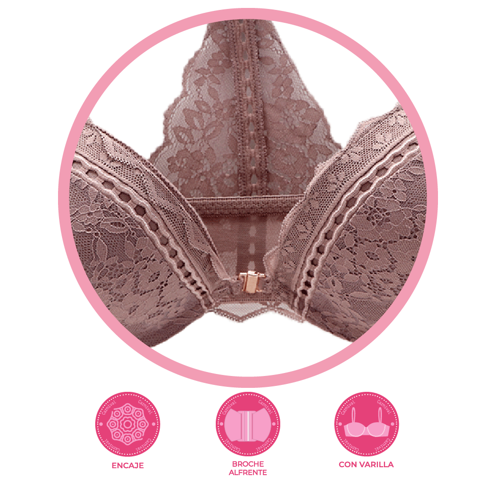 Coordinating bra with front clasp 24748 Lady Carnival