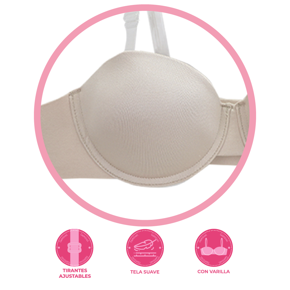 Brasier strapless con extensor 24869 Lady Carnival
