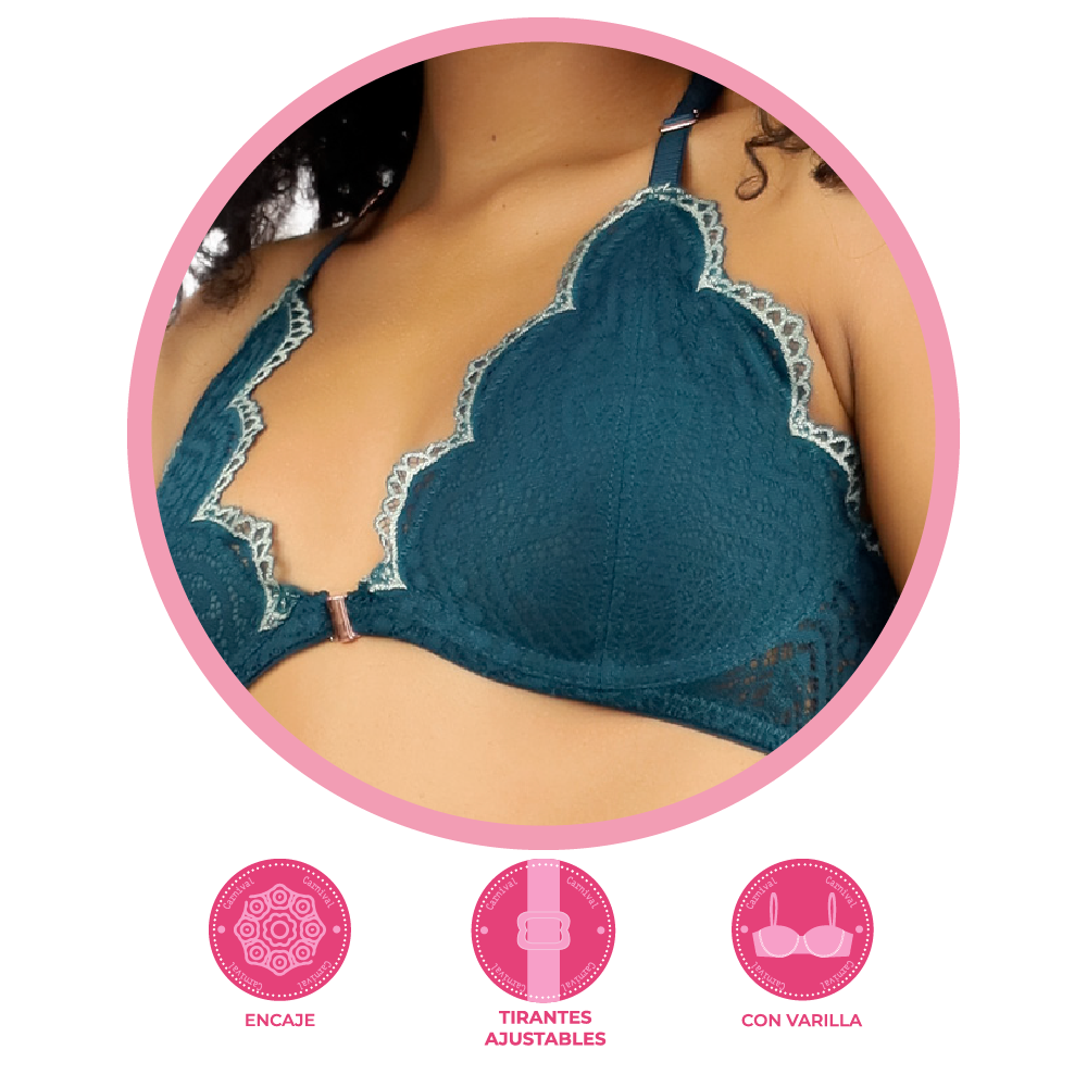 Bralette coordinable con broche al frente 24920L Lady Carnival Carnival