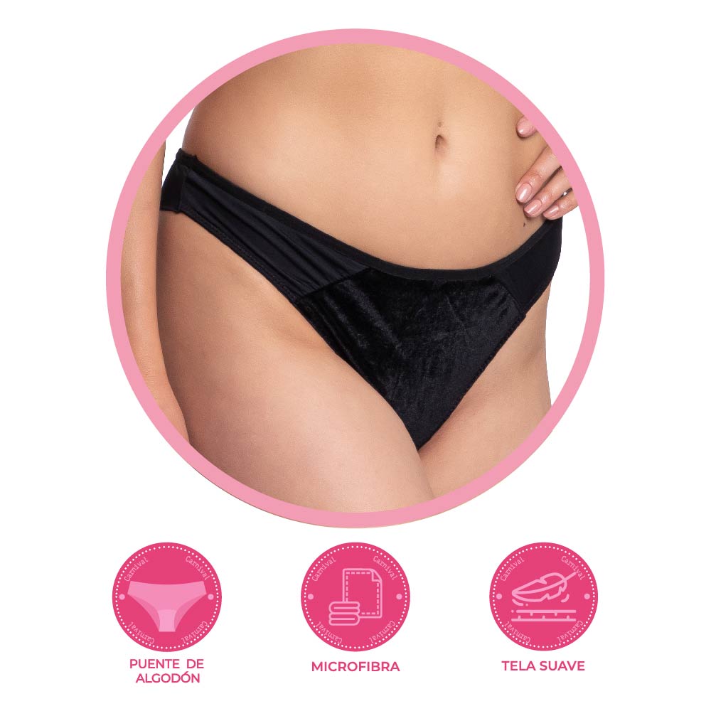 Tanga coordinable efecto terciopelo 74949 Carnival Fashion Carnival