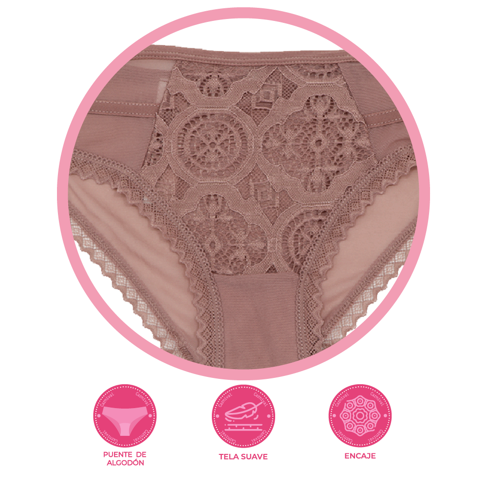 Panty coordinable con detalles de encaje y mesh 74744 Lady Carnival Carnival