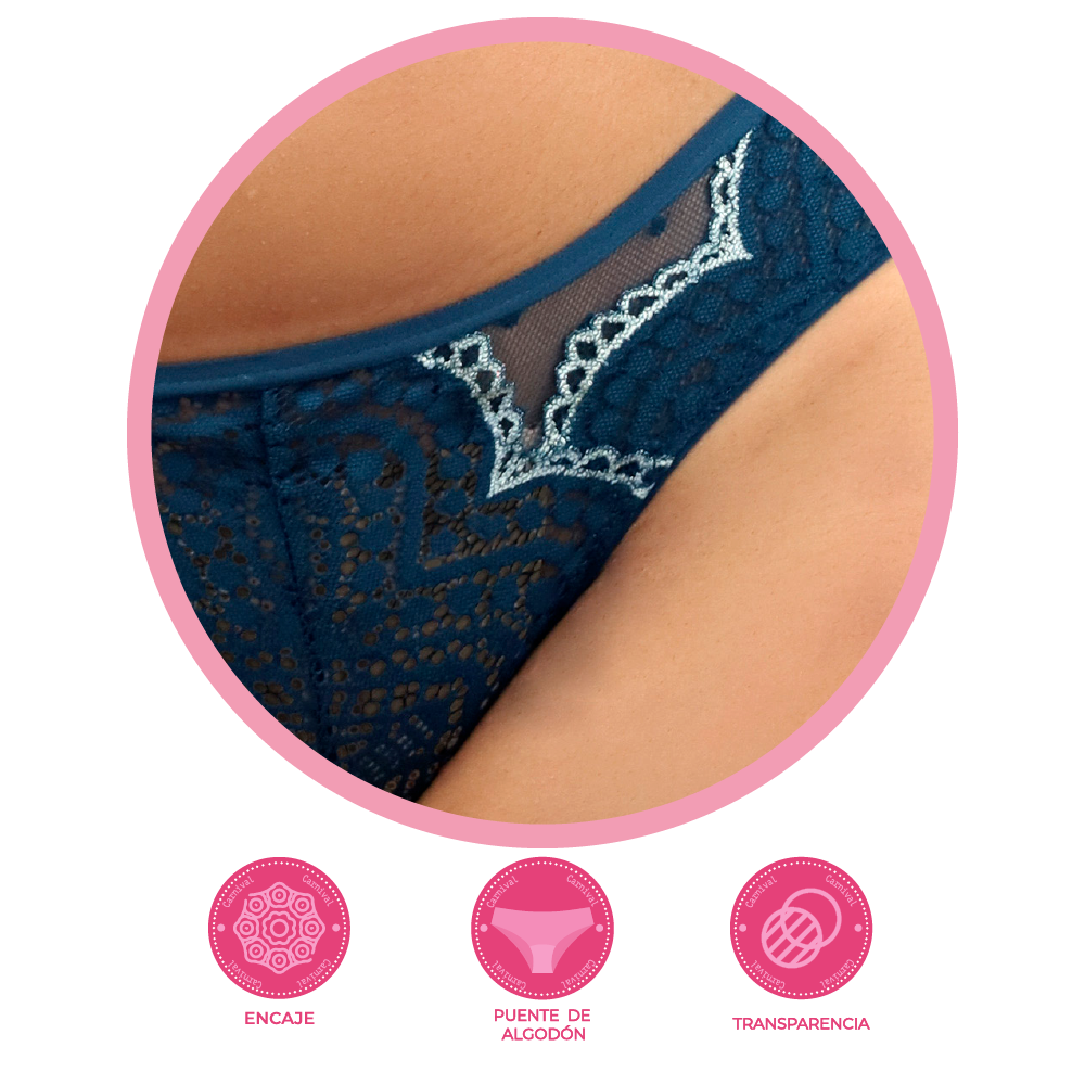 Panty con detalles de encaje 74918L Lady Carnival Carnival