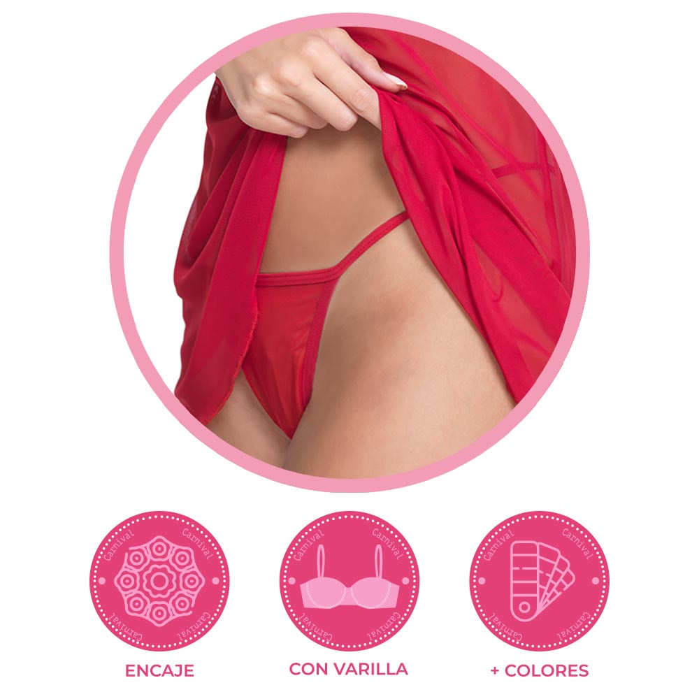 Baby doll con varilla y mesh 3303 Carnival Carnival