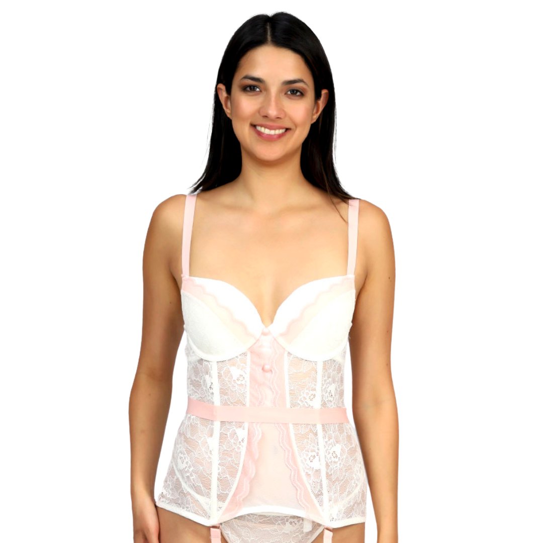Corset con varilla, push up cintas ajustables en la parte trasera 25091L Lady Carnival
