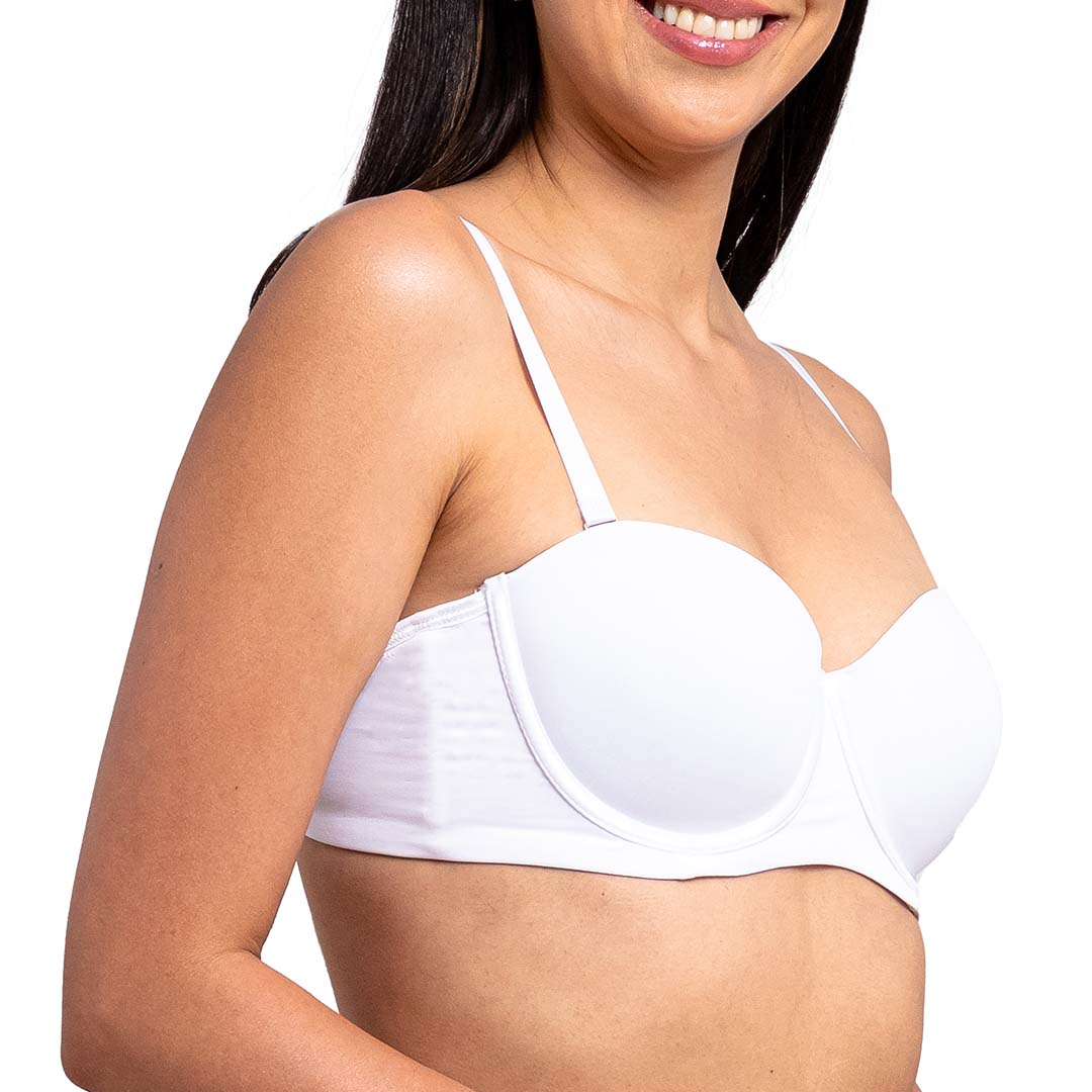 Brasier blanco con tirantes removibles y push up 21022 Carnival