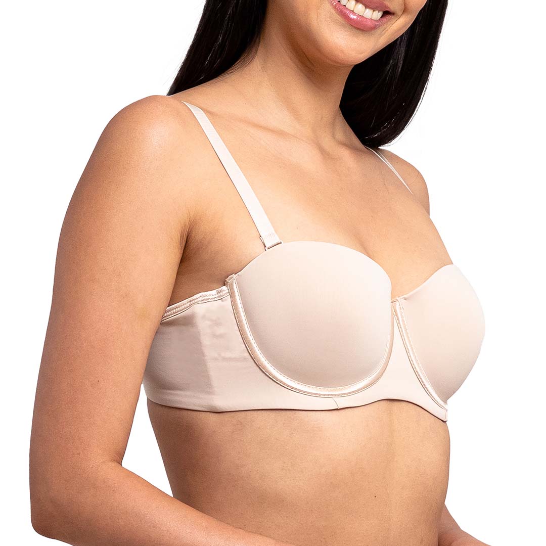Brasier beige con tirantes removibles  21022 Carnival