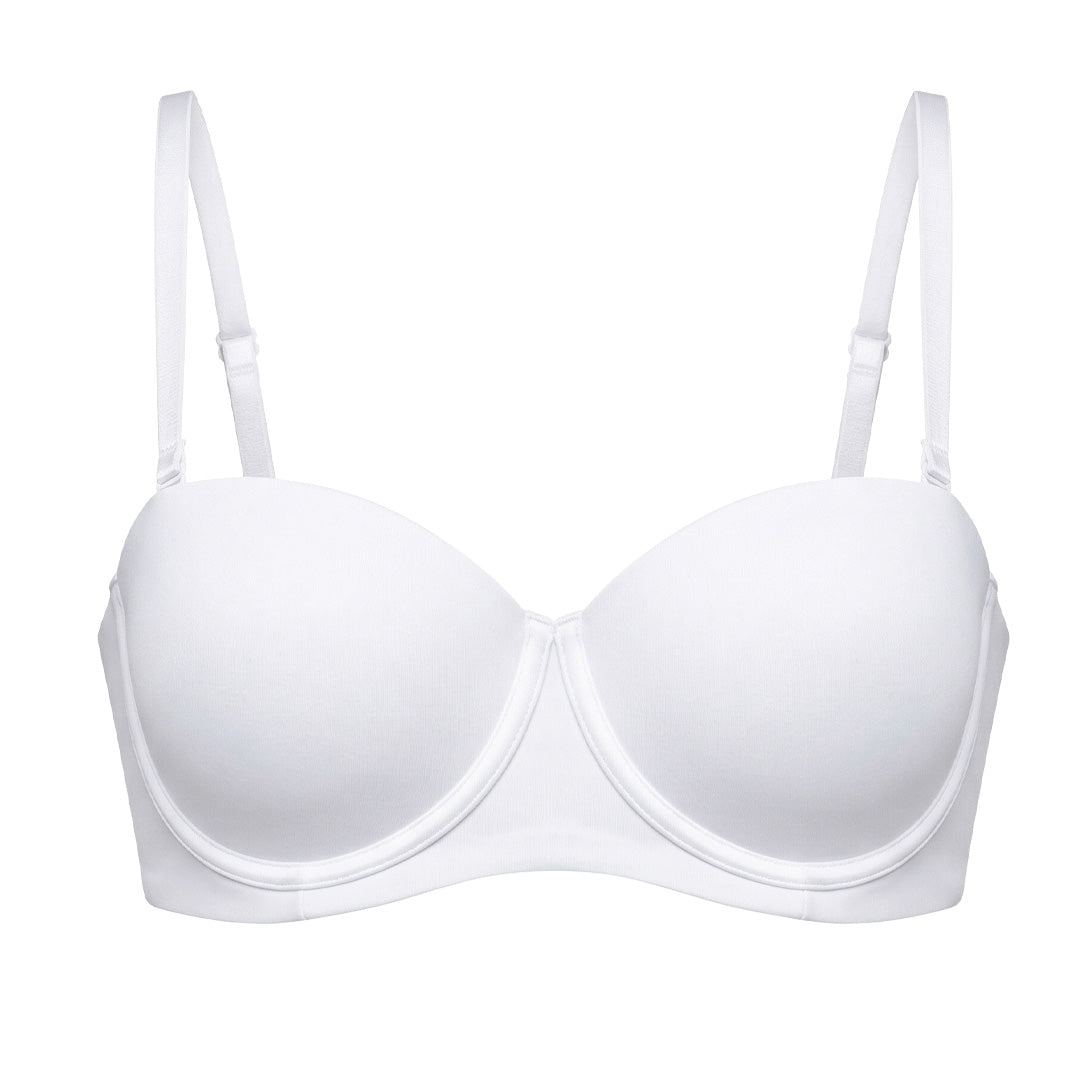 Brasier blanco con tirantes removibles y push up 21022 Carnival