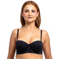 Brasier negro con tirantes removibles y push up 21022 Carnival